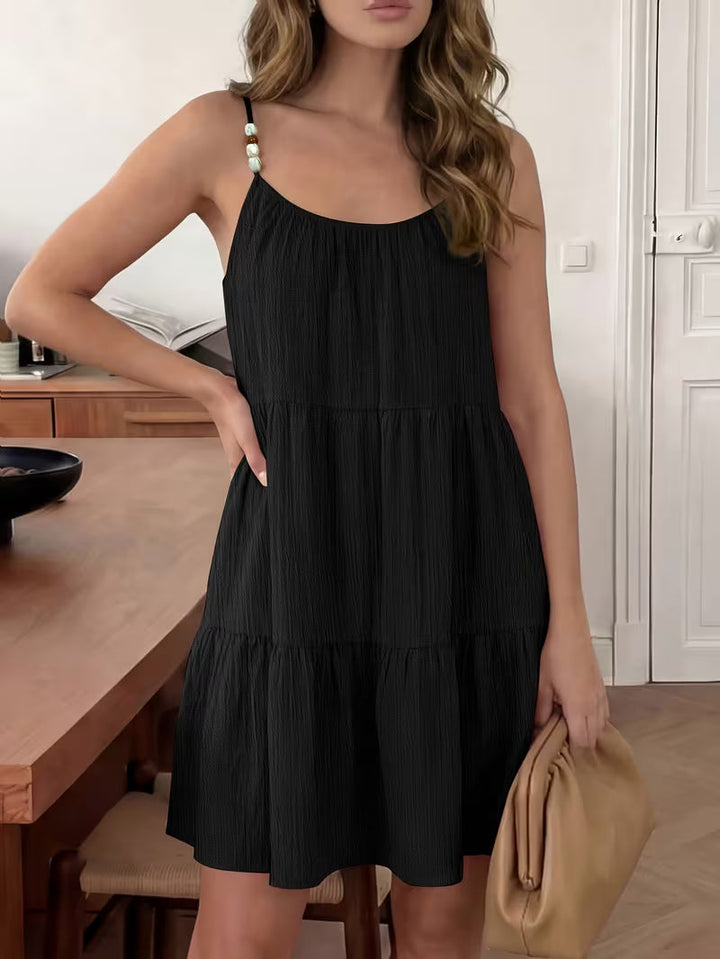 Masley - Vestido Mini Holgado Con Tirantes Finos