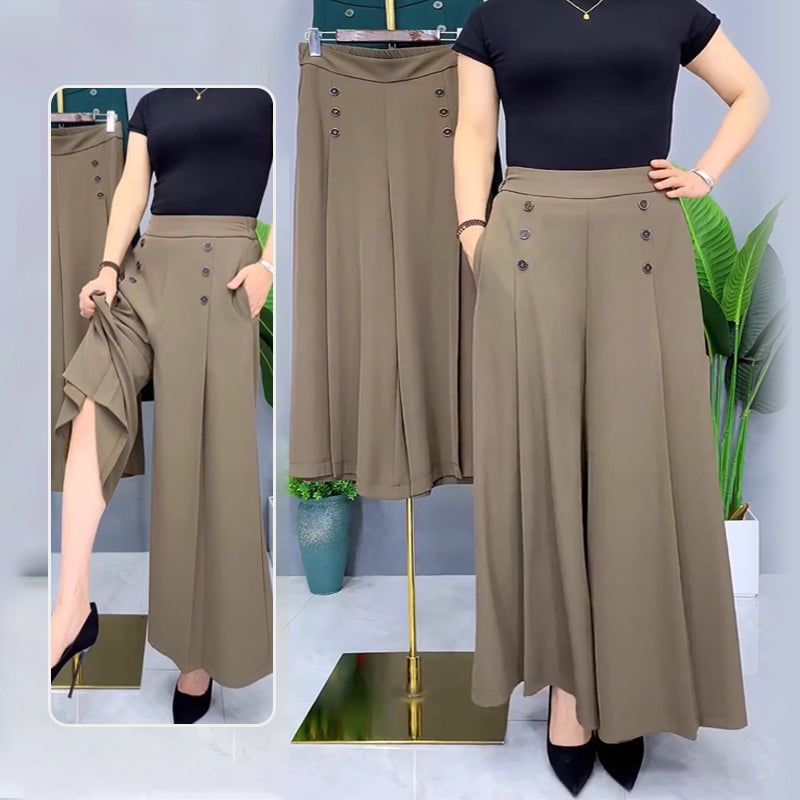 Malou - Elegante Pantalón de Pata Ancha Plisado