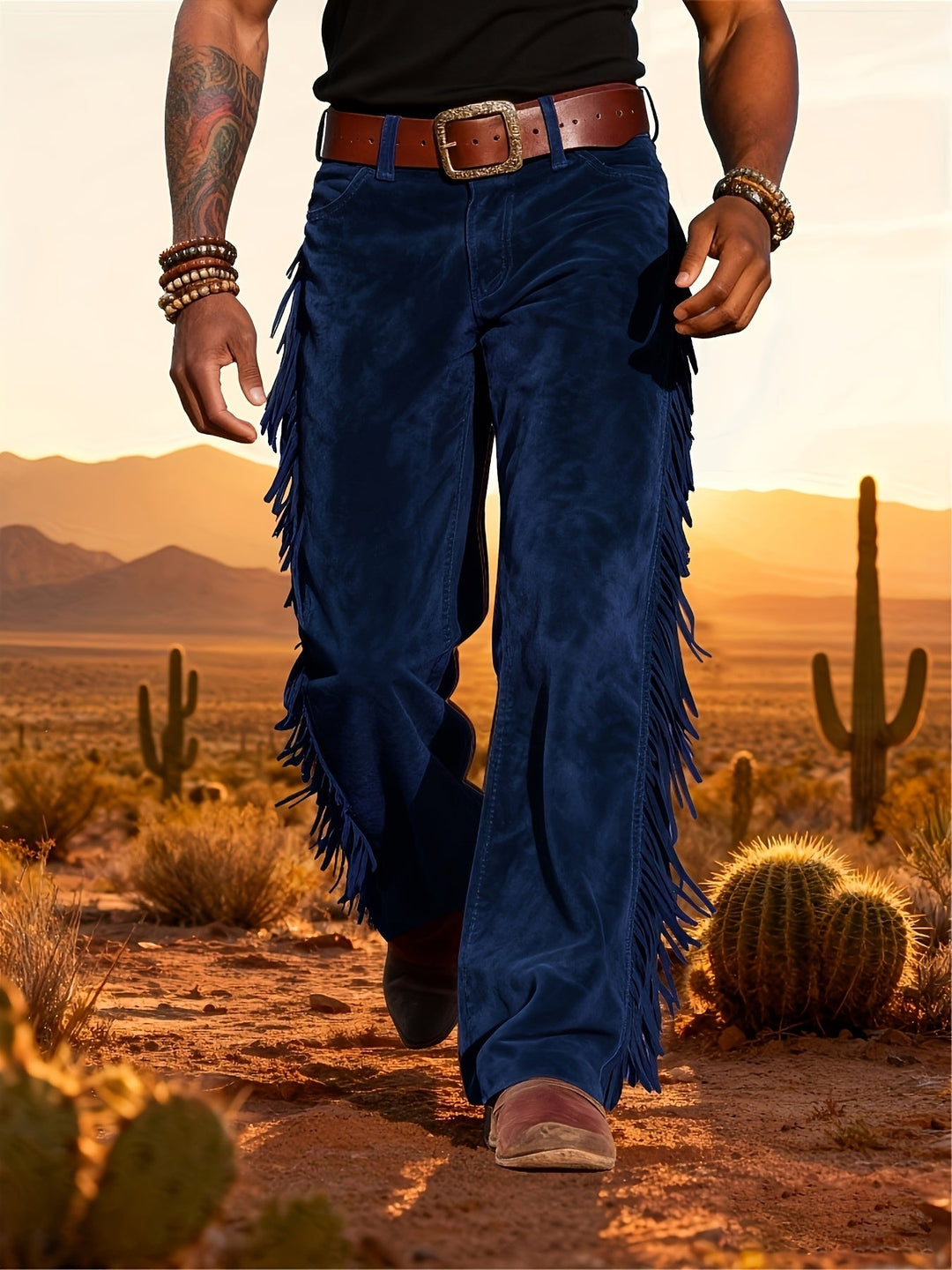 Altan - Pantalones Retro Ocasionales Con Flecos