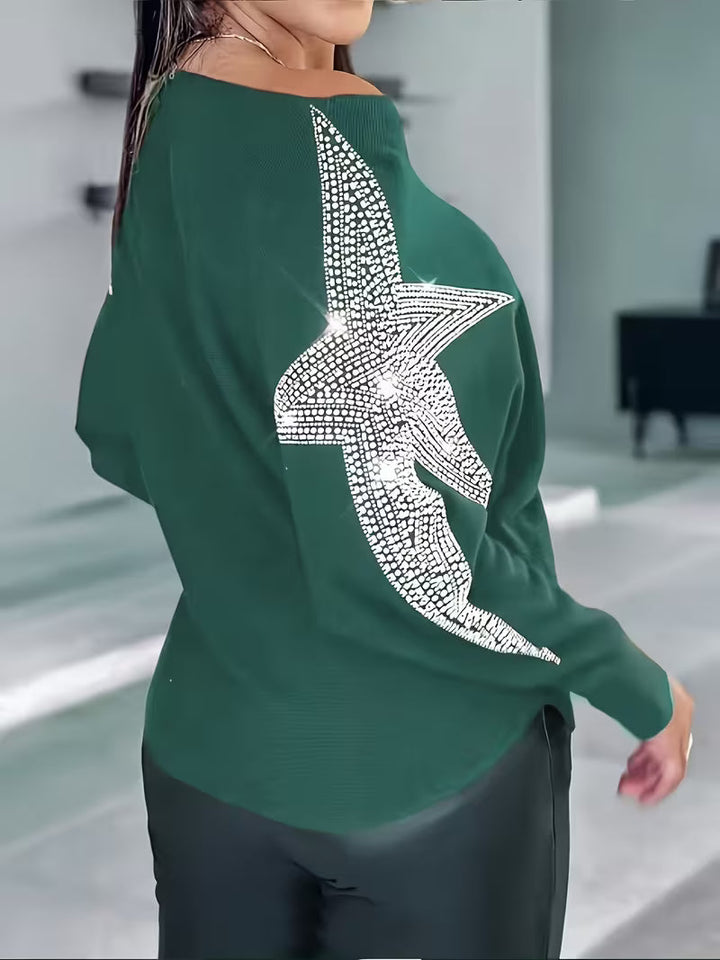 Bernardino - Elegante Jersey de Manga Larga Con Estampado de Estrellas