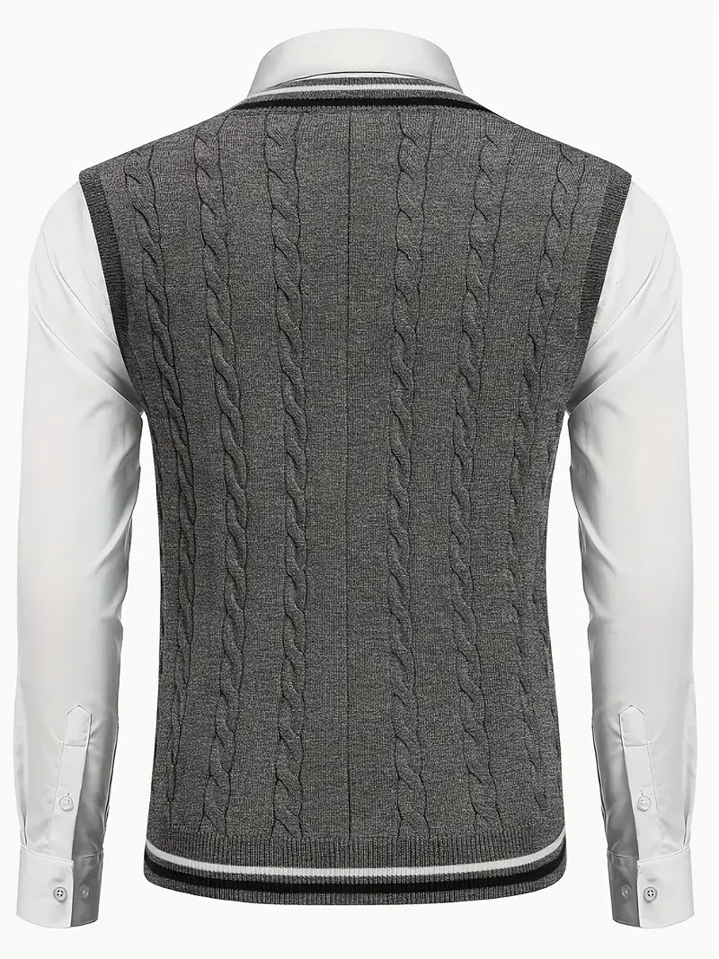 Duane - Jersey De Punto Sin Mangas Con Cuello En V