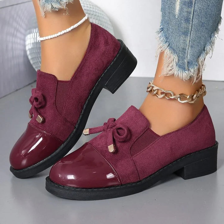 Azahra - Elegantes Mocasines Sin Cordones Con Lazo
