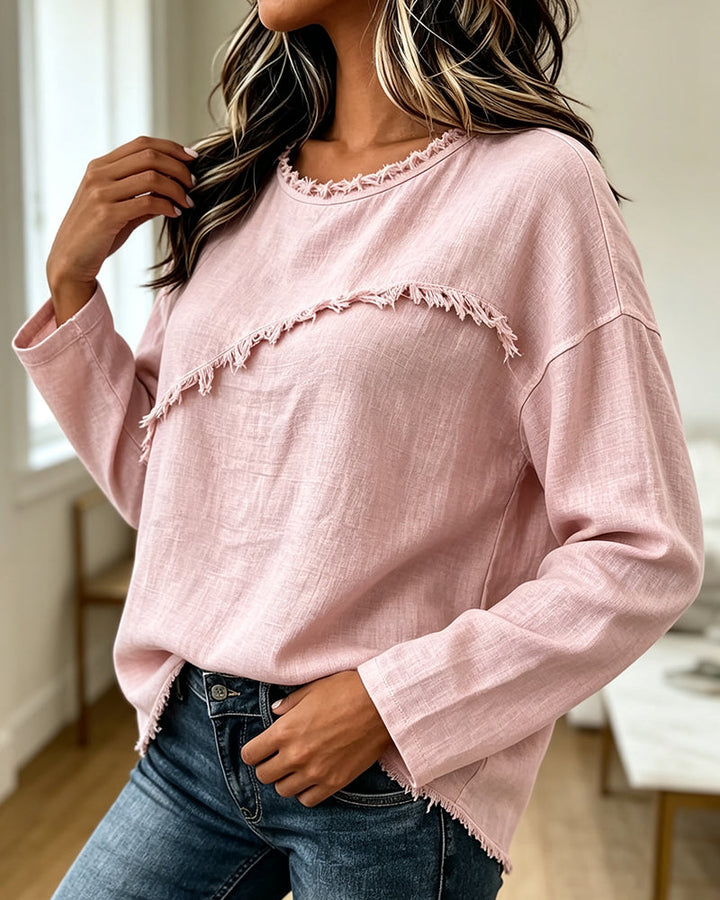 Myrtle - Blusa Con Cuello Redondo Asimétrico
