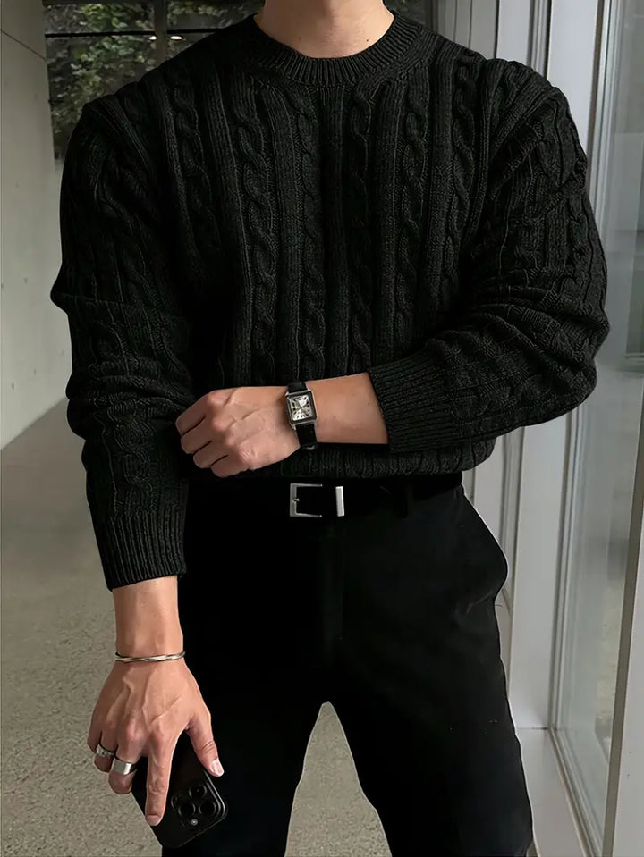 Mergim - Jersey De Manga Larga De Punto Informal