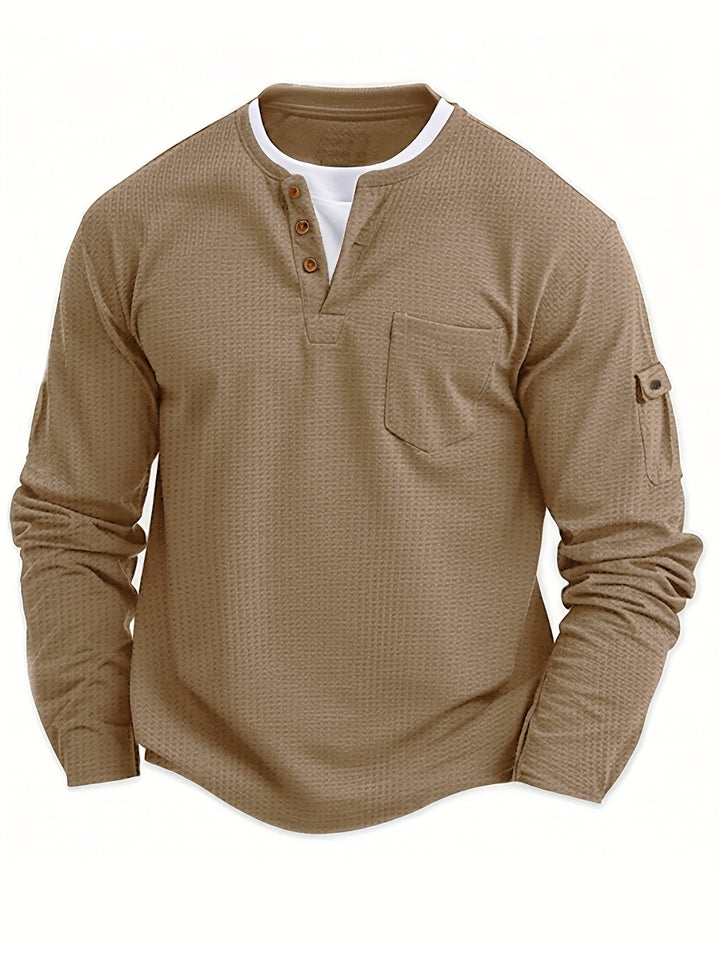 Wladimir - Polo De Manga Larga Con Botones y Bolsillo