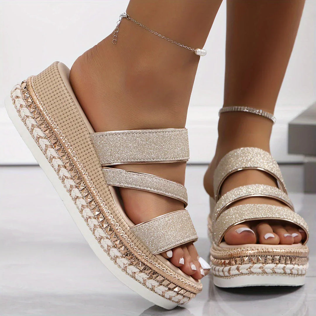 Oksana - Sandalias Cómodas De Tacón Alto