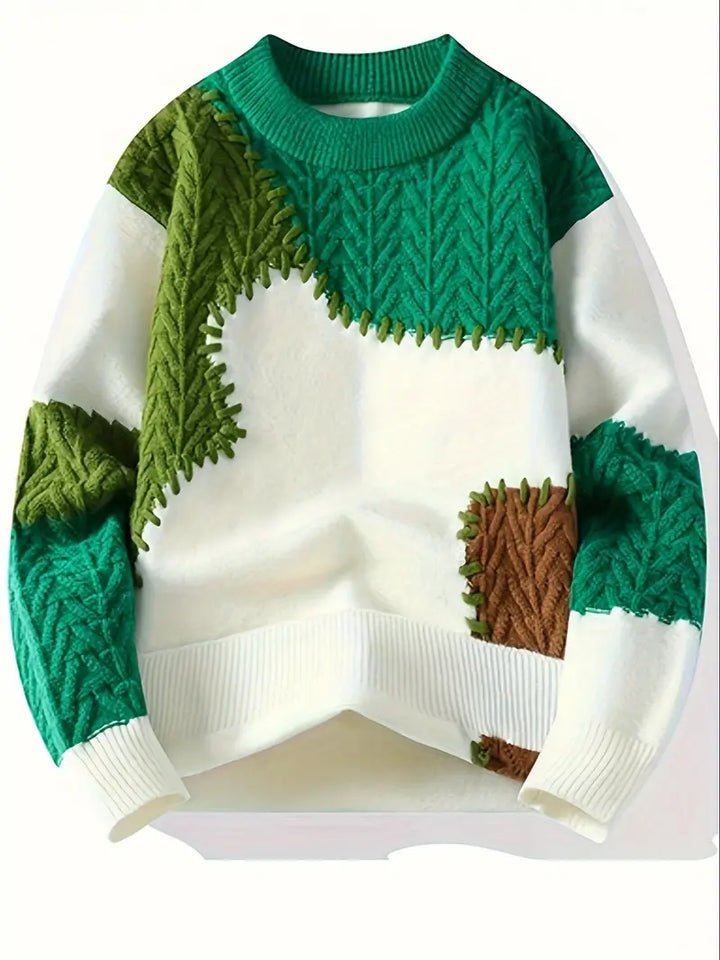 Wagner - Jersey De Punto Informal Con Cuello Redondo