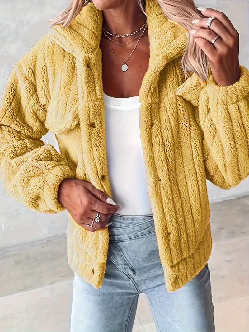 Narin - Informal Chaqueta Teddy Con Falso Bolsillo