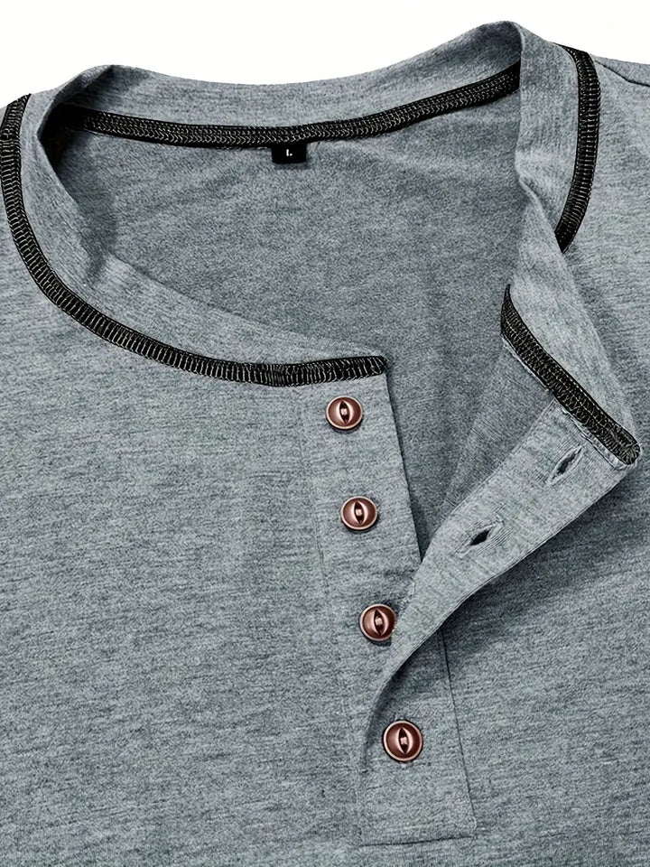 Orazio - Manga Corta Camiseta Con  Botón