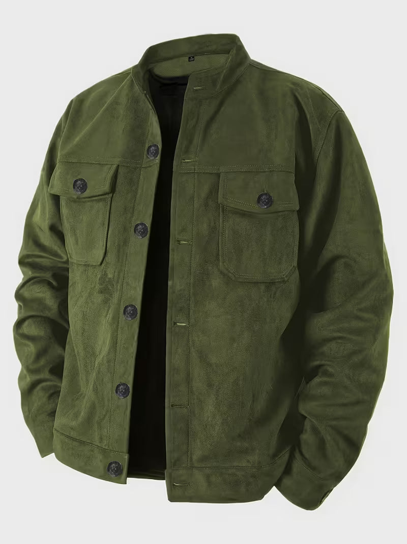Jelil - Chaqueta De Ante Con Dos Bolsillos Delanteros