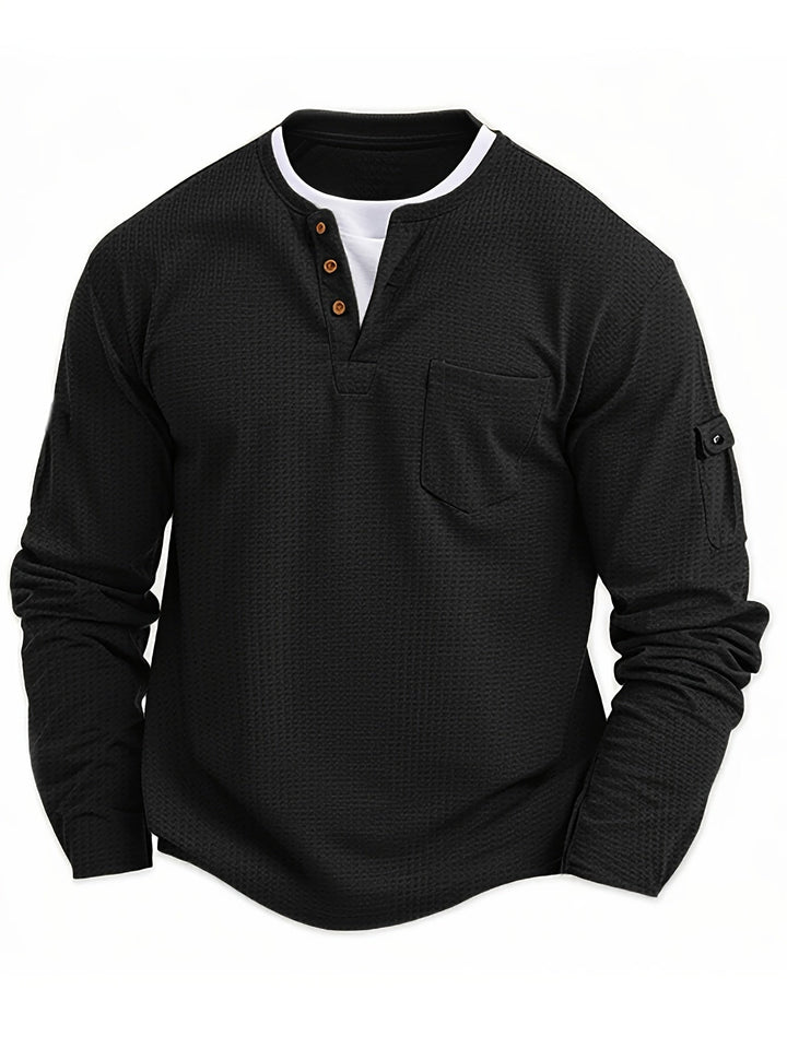 Wladimir - Polo De Manga Larga Con Botones y Bolsillo