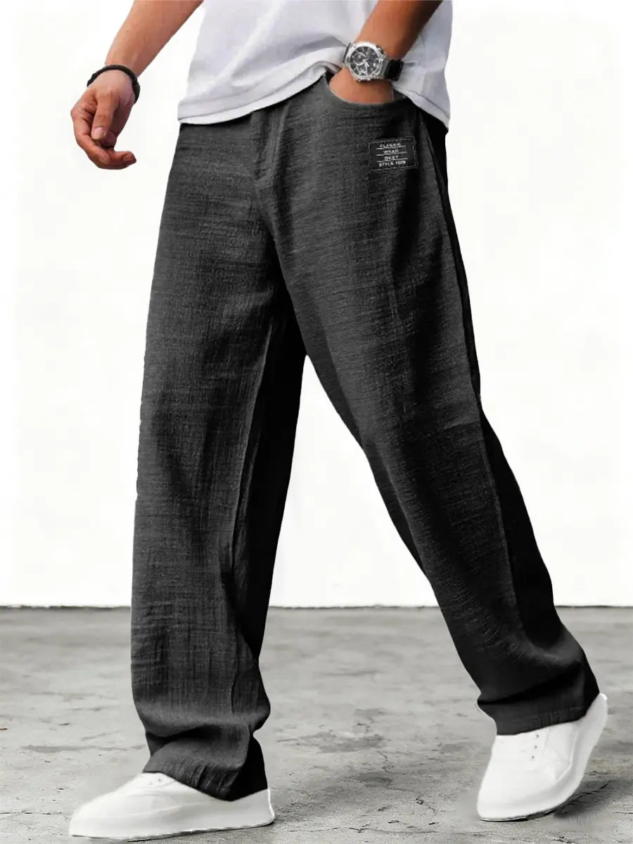 Lushan - Pantalón Holgado de Lino