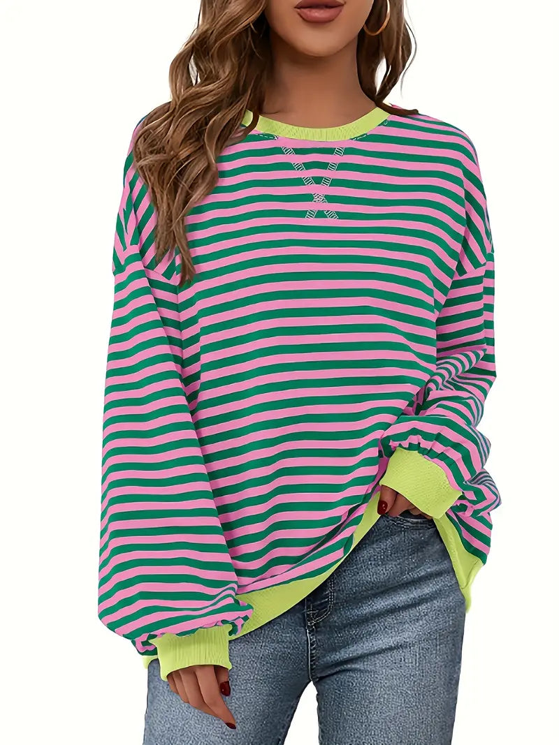 Nirina - Camisa De Manga Larga Con Estampado a Rayas