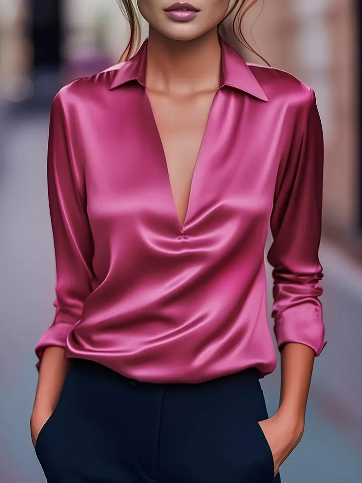 Nadene - Blusa Premium Con Cuello En V