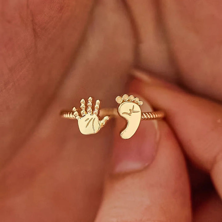 PalmBliss - Maravilloso Anillo de Palma y Pies Para Bebé Mama