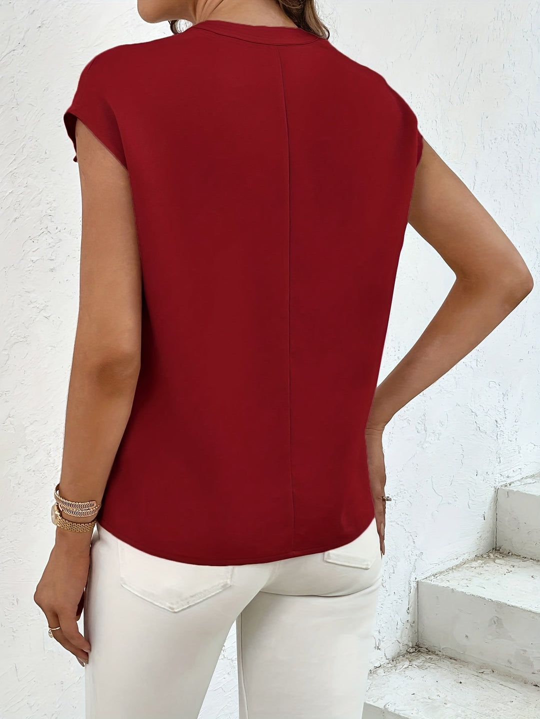 Marquita - Camisa Informal De Manga Corta Con Bolsillos Para El Verano