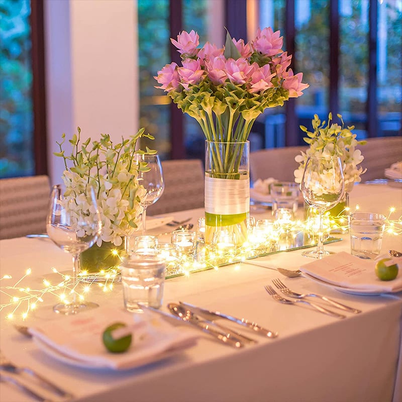 TwinkleWire - Guirnalda De Luces Pirotécnicas De Alambre De Cobre Con Mando a Distancia