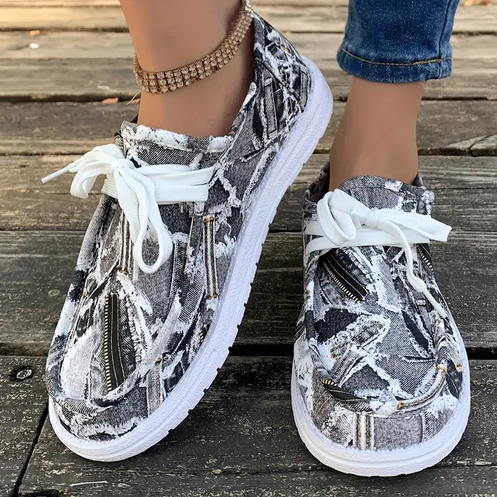 Ulanda - Zapatillas Antideslizantes Con Estampado Denim