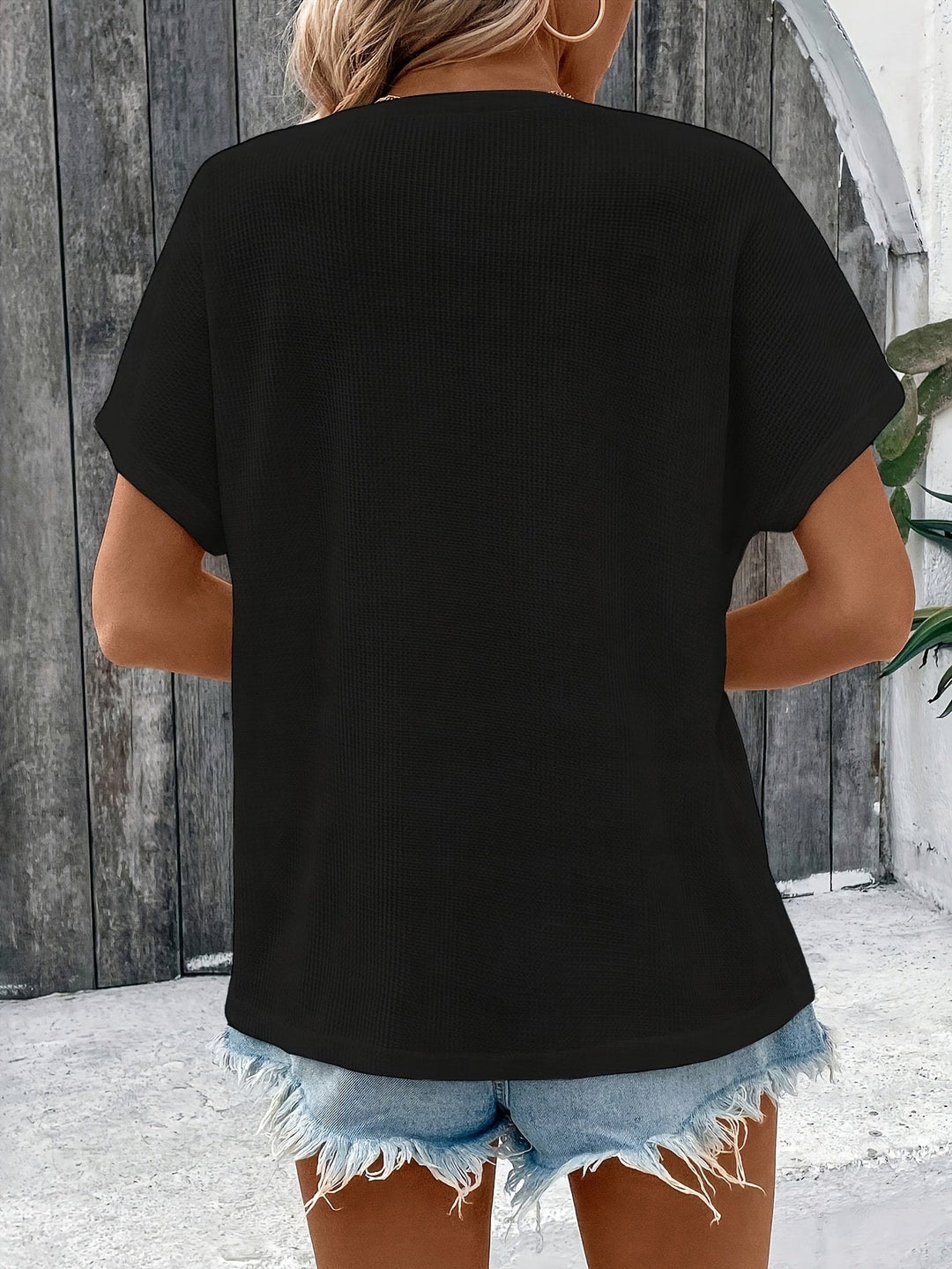 Marylou - Camiseta Informal De Manga Corta Y Cuello Redondo