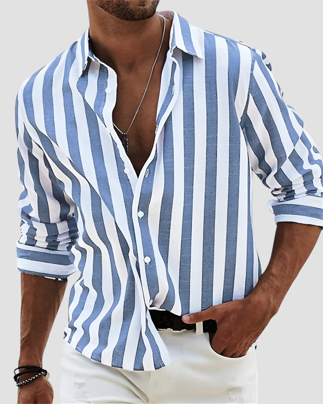 Galimov - Camisa Elegante De Manga Larga