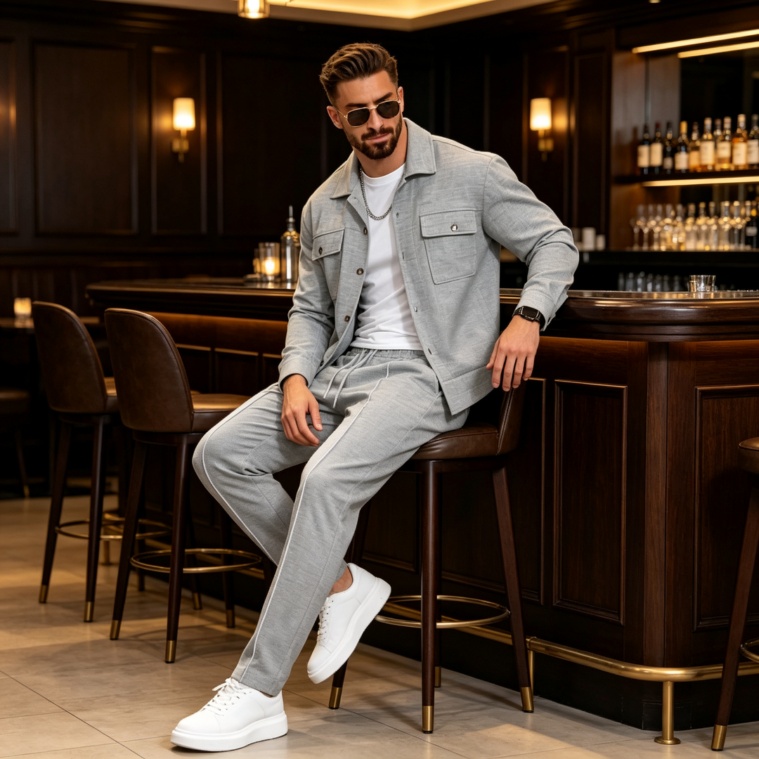 Gustave - Conjunto De Camisa De Manga Larga Y Pantalones