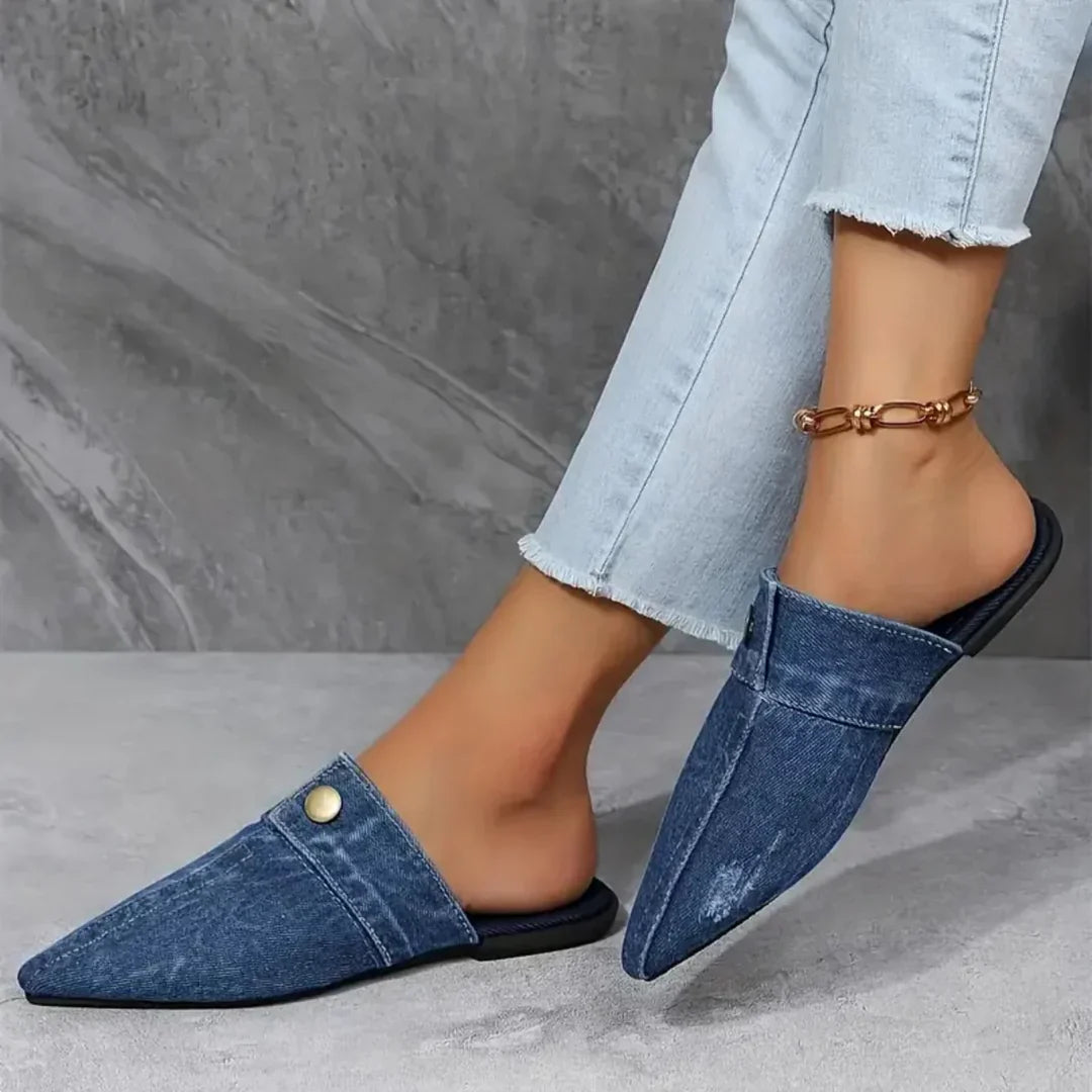 Evropi - Mules De Verano Con Hebilla Metálica