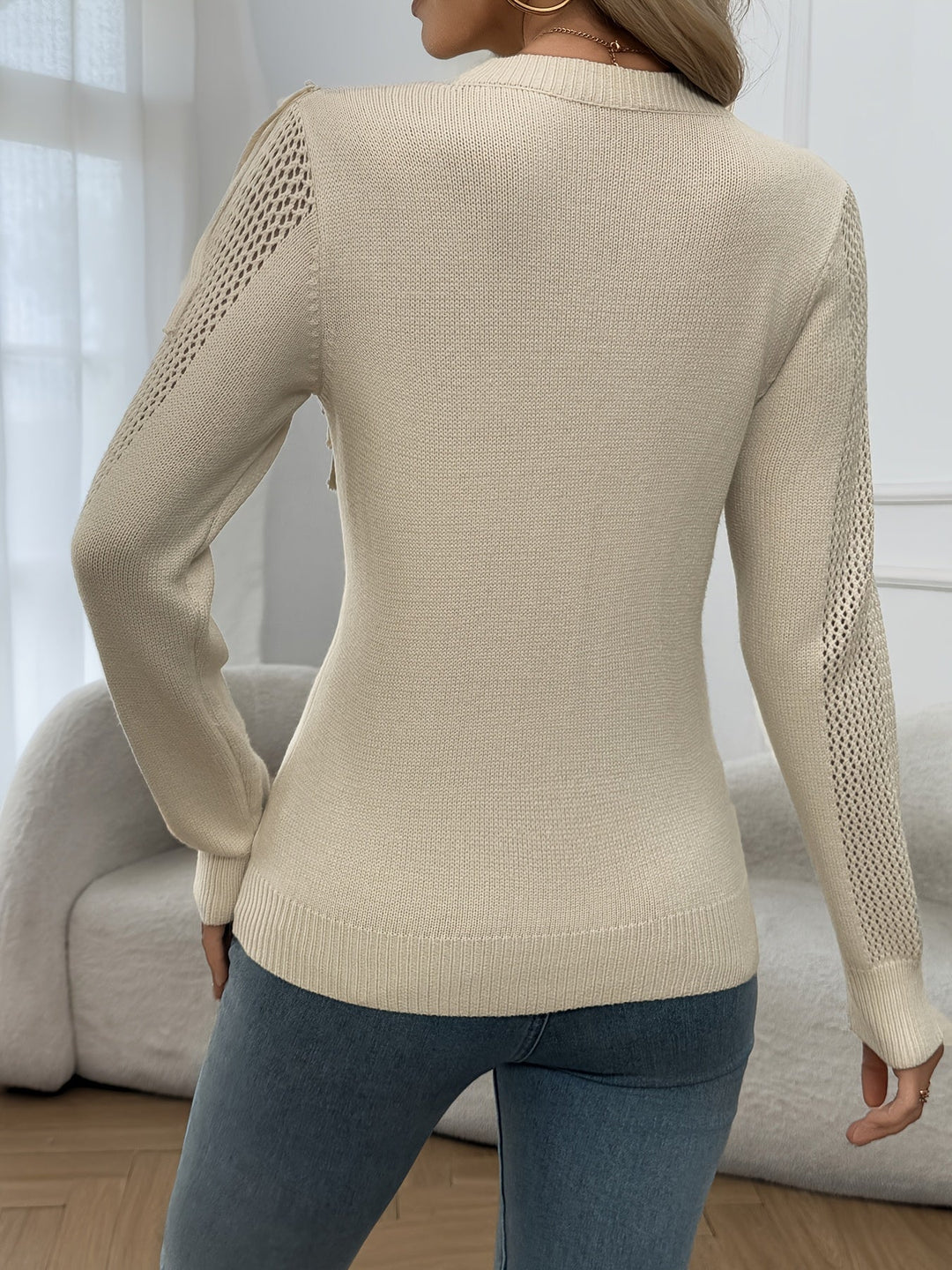 Thindra - Jersey Con Flecos y Manga Larga