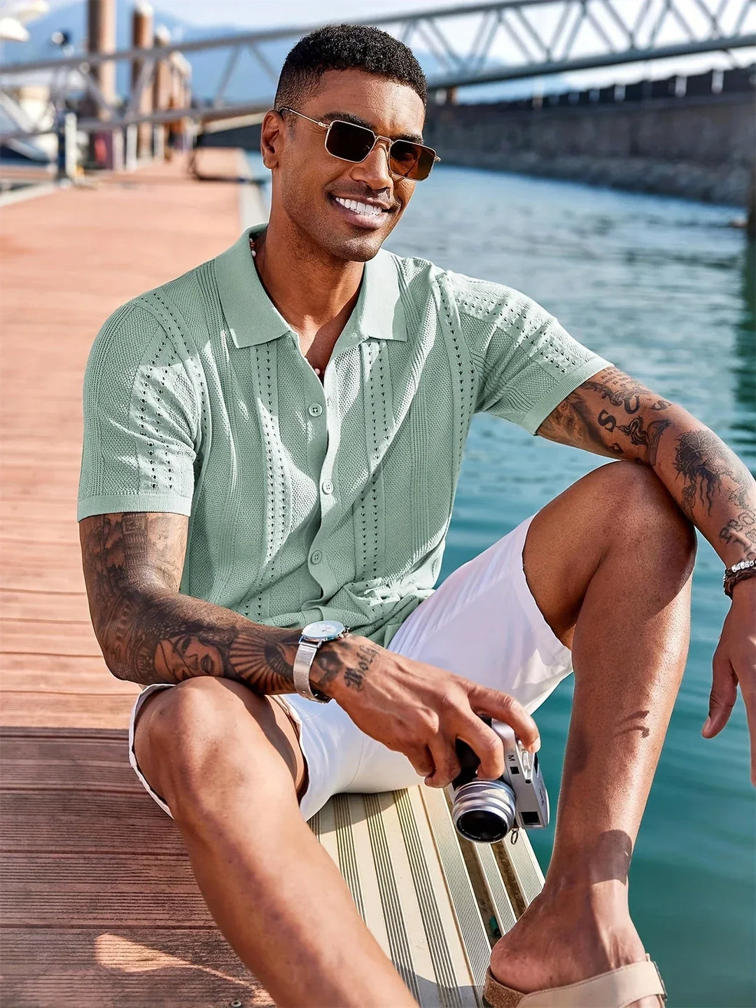 Semyon - Camisa De Punto Con Estampado Intrincado a La Moda