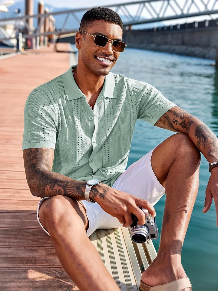 Semyon - Camisa De Punto Con Estampado Intrincado a La Moda