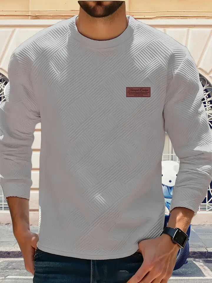 Malinga - Sudadera Informal Con Estampado Geométrico y Manga Larga