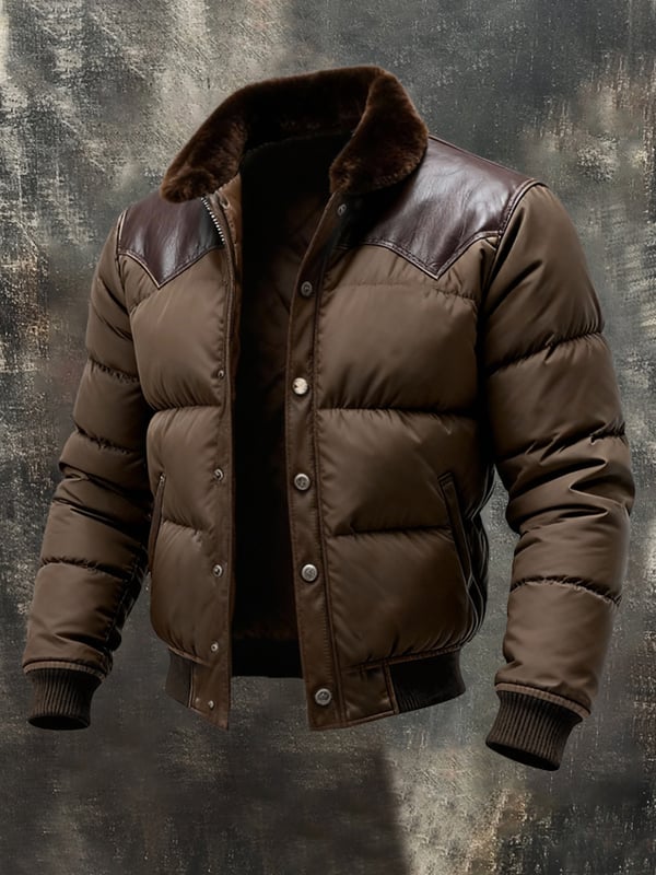 Benzema - Elegante Chaqueta De Cuero Cálida De Manga Larga