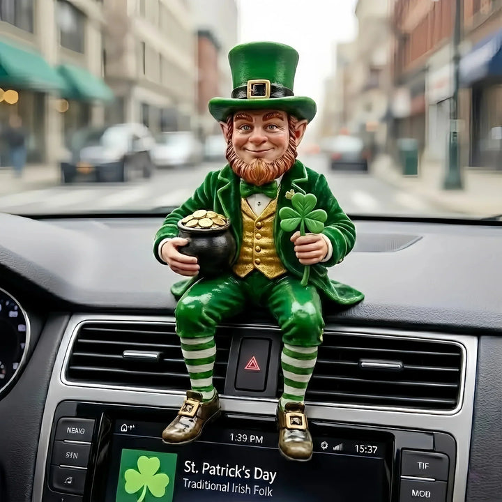 IrishFortune - Figurita Decorativa de Duende del Día de San Patricio