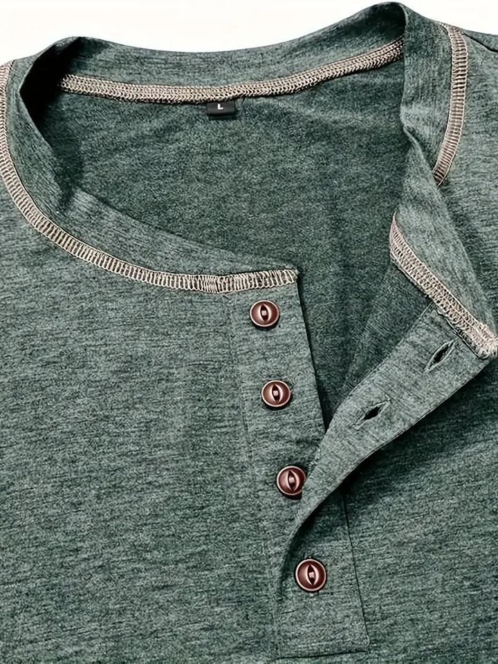 Orazio - Manga Corta Camiseta Con  Botón