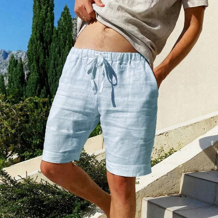 Gilchrist - Pantalones Cortos De Algodón y Lino Transpirables