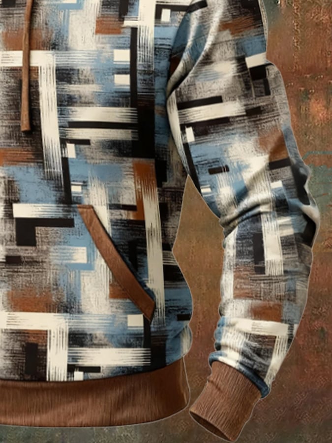 Sodhi - Sudadera De Estilo Retro Con Estampado De Bloques De Color