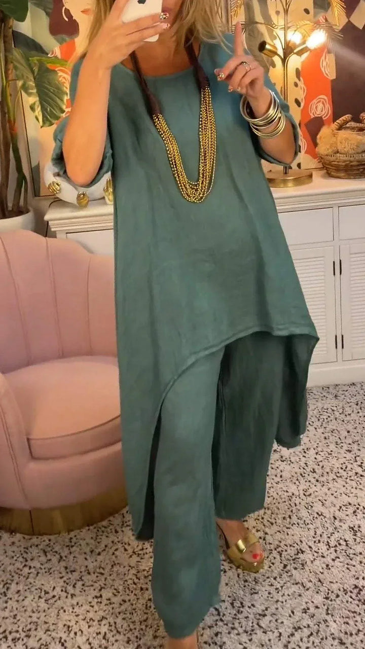 Maryla - Conjunto De Dos Piezas De Algodón Con Manga Larga