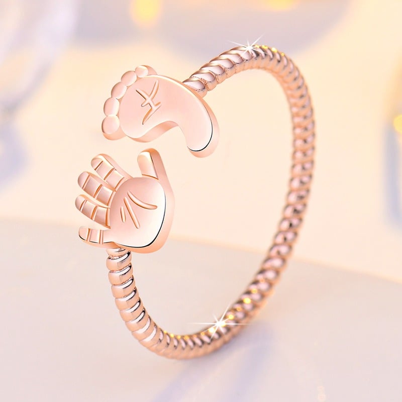 PalmBliss - Maravilloso Anillo de Palma y Pies Para Bebé Mama