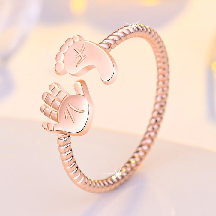 PalmBliss - Maravilloso Anillo de Palma y Pies Para Bebé Mama