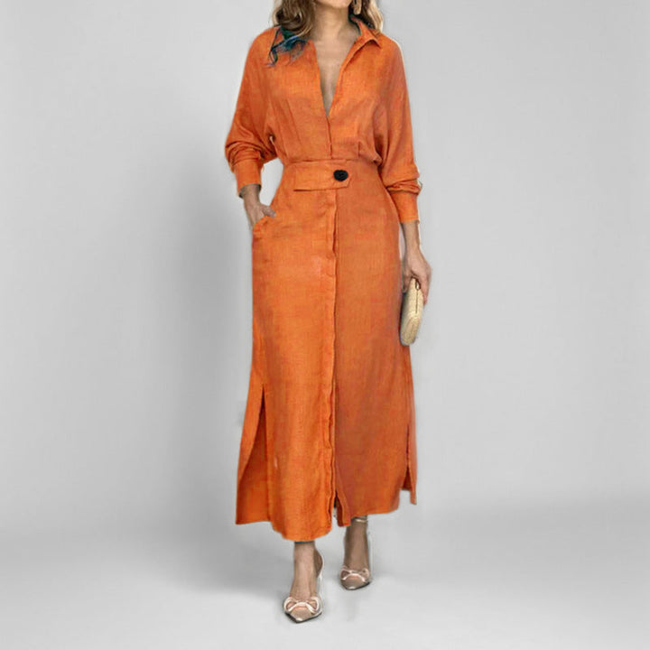 Binalee - Vestido Midi de Manga Larga