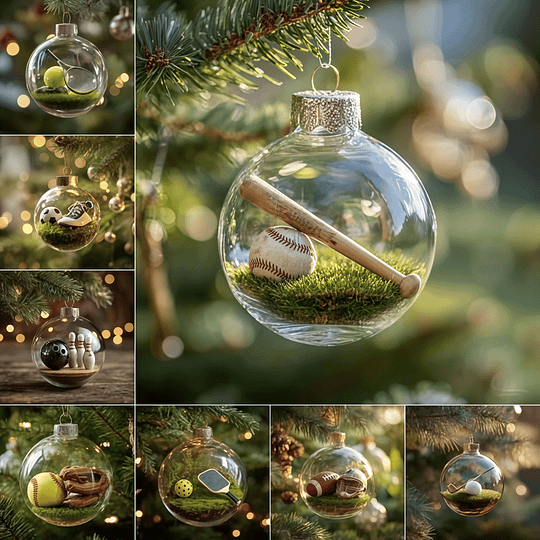 MerryBall - Adorno Navideño Deportivo Bola de Cristal