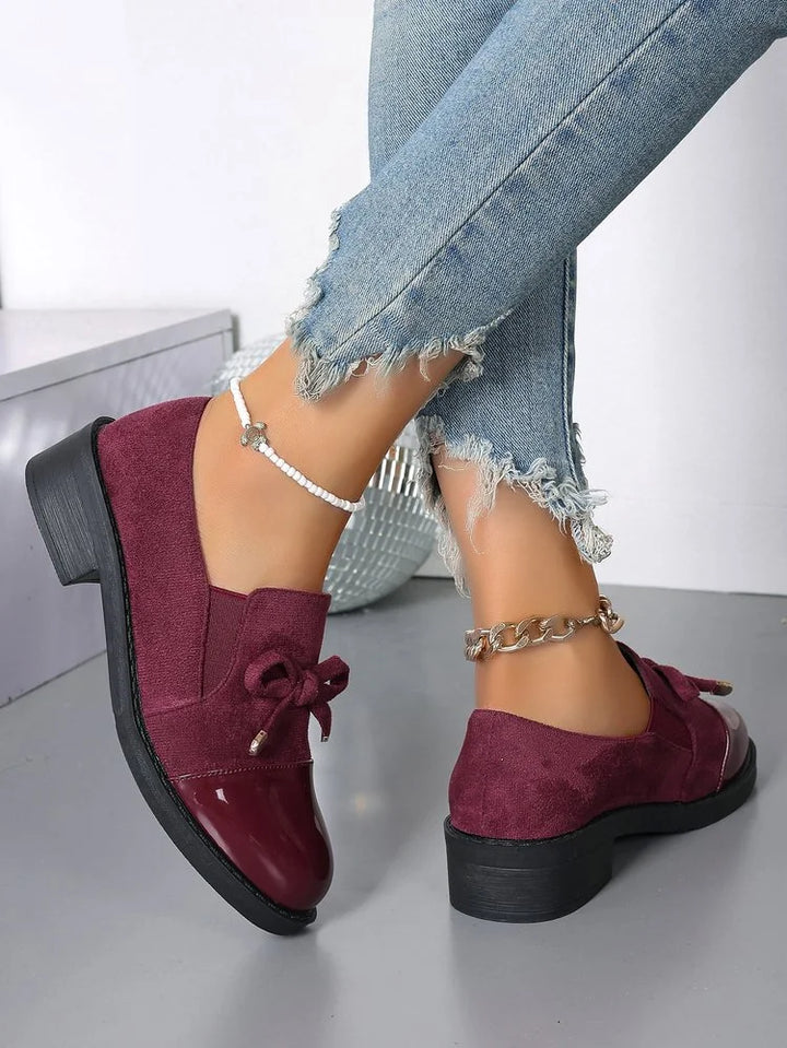 Azahra - Elegantes Mocasines Sin Cordones Con Lazo