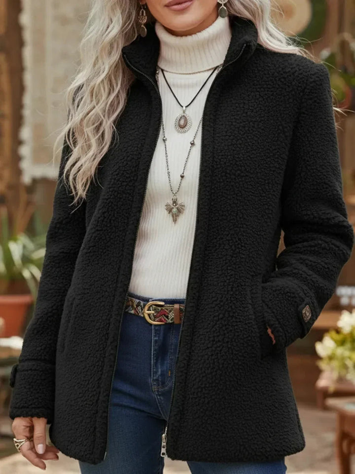 Mamie - Chaqueta Suave de Longitud media con Cremallera