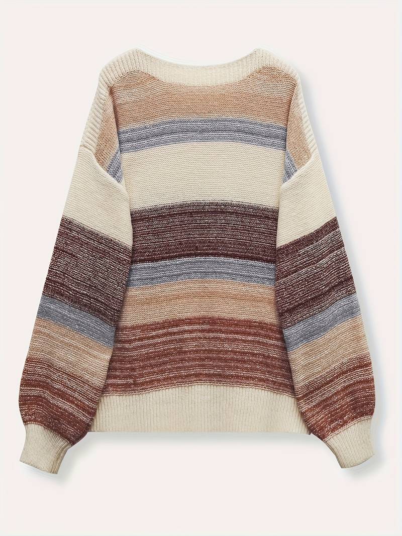 Avihod - Elegante Jersey De Cuello Redondo Con Corte Holgado