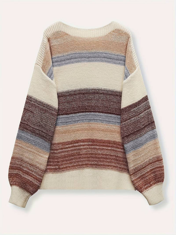 Avihod - Elegante Jersey De Cuello Redondo Con Corte Holgado