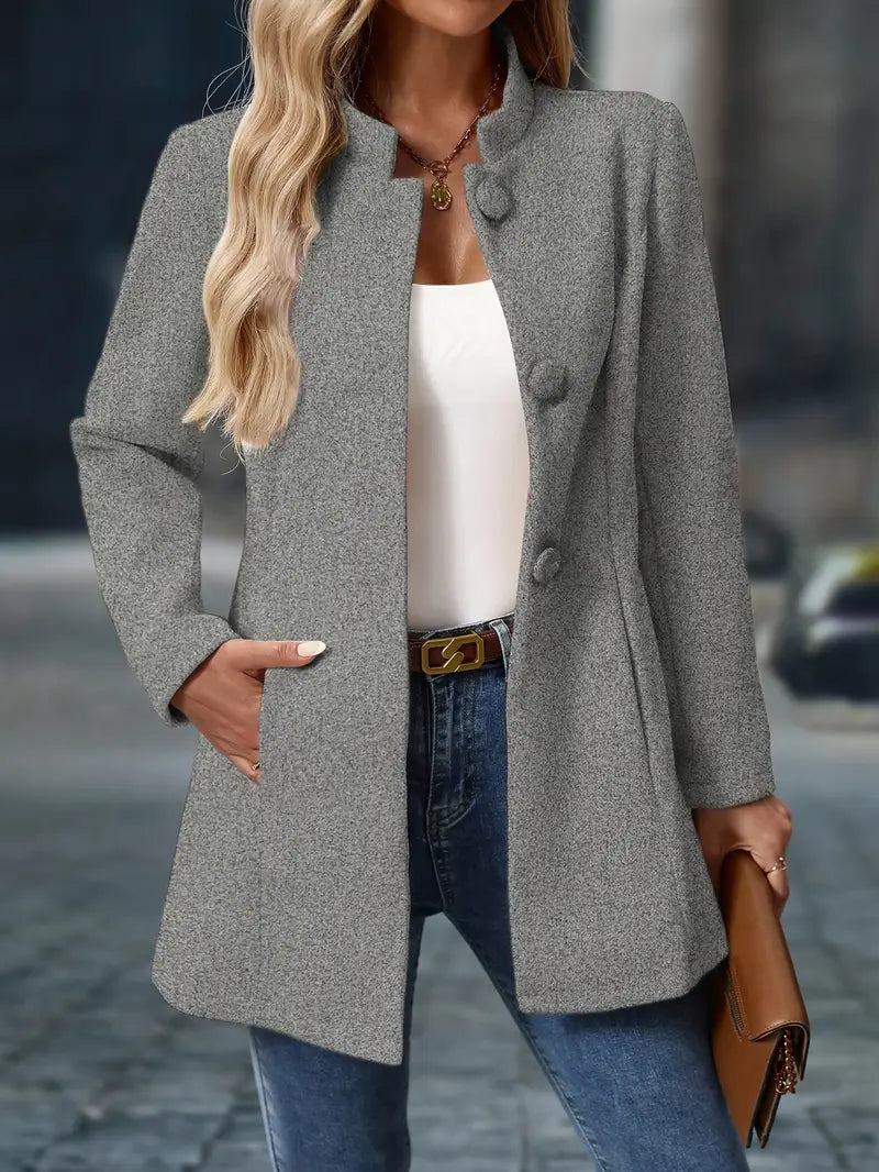 Enrietta - Blazer Elegante De Botonadura Sencilla