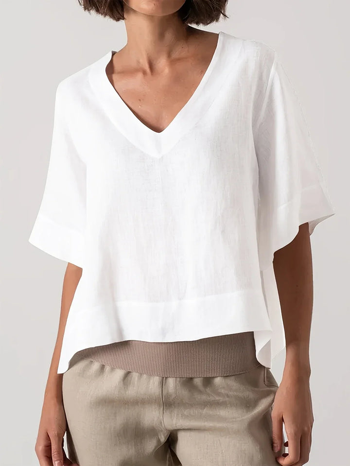 Mattea - Informal Ajuste Holgado Arriba Con Cuello En V