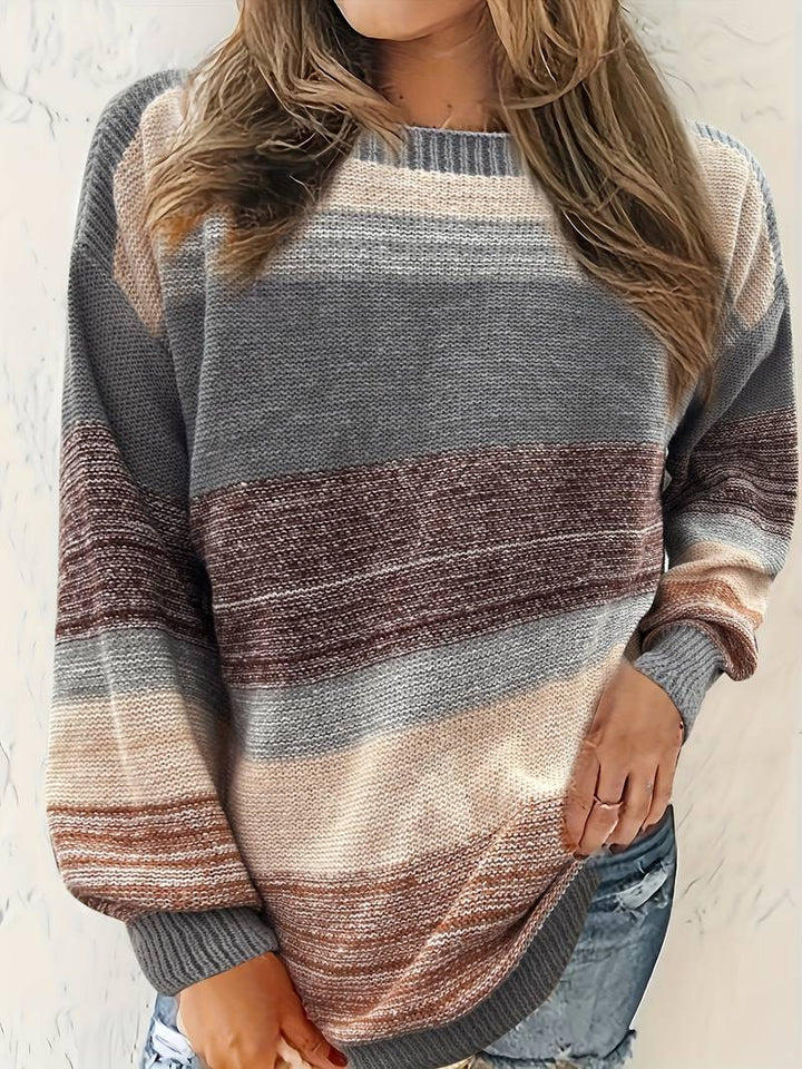 Avihod - Elegante Jersey De Cuello Redondo Con Corte Holgado