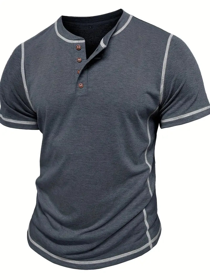 Orazio - Manga Corta Camiseta Con  Botón
