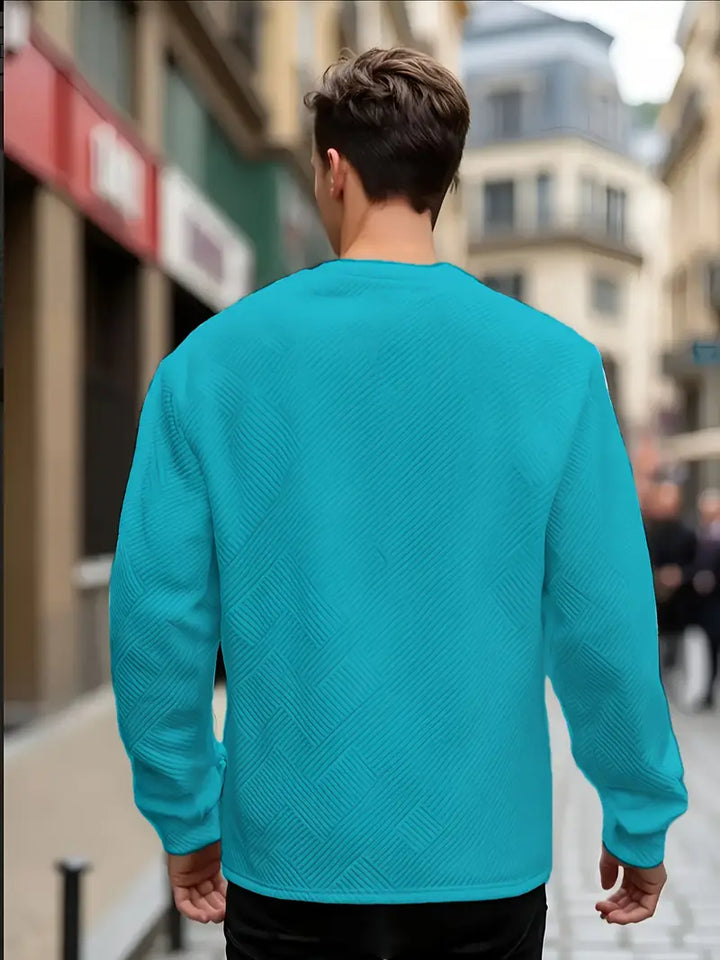 Malinga - Sudadera Informal Con Estampado Geométrico y Manga Larga