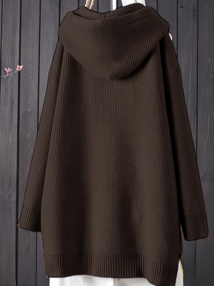 Genivee - Sudadera Con Capucha De Punto Manga Larga Informal